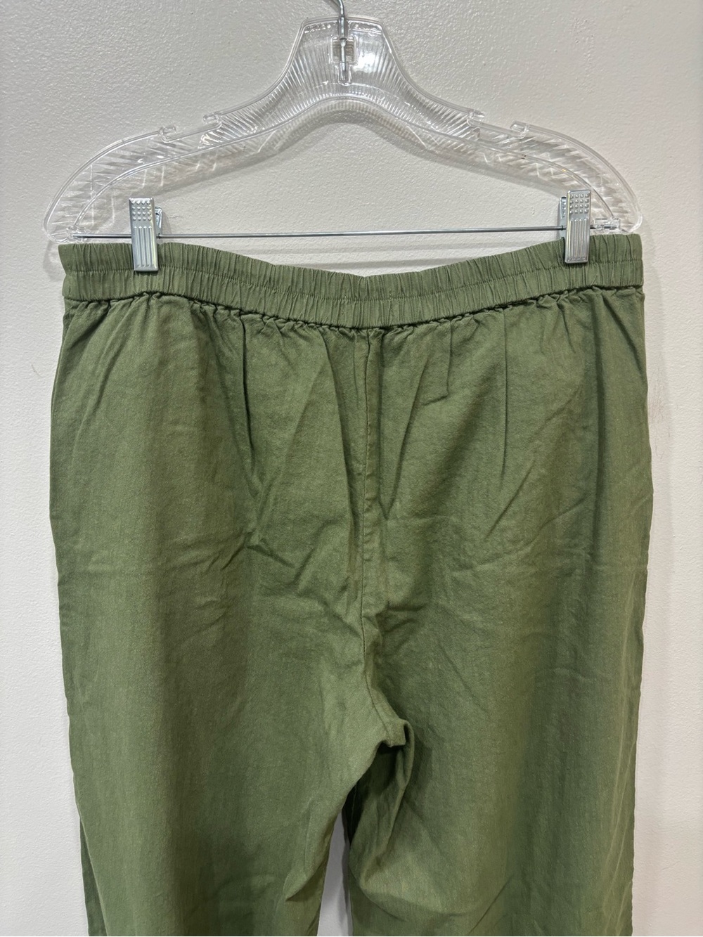 Kut From The Kloth Pull On Wide Leg Linen Blend Green Pants Women’s Size Large - Picture 6 of 12